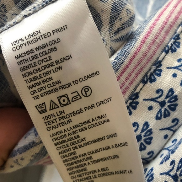 Tommy Bahamas|100% Linen white boho geometric pattern summer dress, like NEW••• - Picture 9 of 12